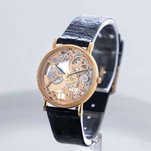 UNIVERSAL GENEVE - Raro orologio Scheletrato in oro 18k, solo tempo carica automatica con microrotore a vista, Nos con tag  - Asta Orologi da Polso e da Tasca - Associazione Nazionale - Case d'Asta italiane