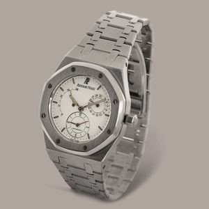 AUDEMARS PIGUET - Royal Oak Dual Time 25730ST in acciaio, doppio fuso orario con riserva di carica e datario, quadrante bianco  - Asta Orologi da Polso e da Tasca - Associazione Nazionale - Case d'Asta italiane