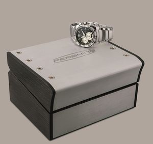 PARMIGIANI FLEURIER - Pershing 002 cronografo in acciaio, quadrante nero con ghiera girevole realizzato per il celebre cantiere nautico Pershing, nuovo mai indossato  - Asta Orologi da Polso e da Tasca - Associazione Nazionale - Case d'Asta italiane