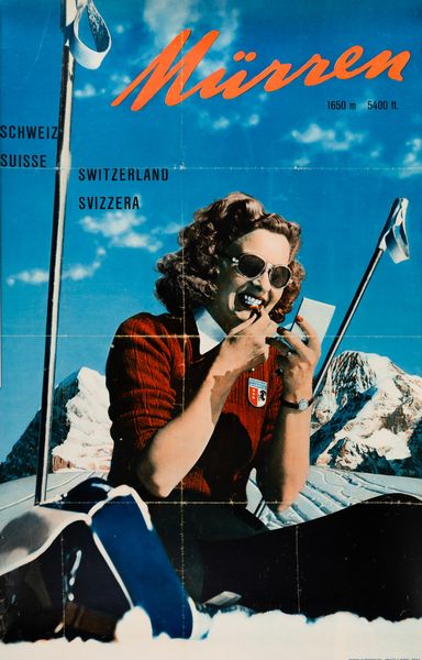 Anonimo : Murren Switzerland  - Asta POP Culture e Manifesti d'Epoca - Associazione Nazionale - Case d'Asta italiane
