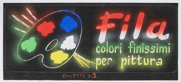 Anonimo : Colori Fila  - Asta POP Culture e Manifesti d'Epoca - Associazione Nazionale - Case d'Asta italiane