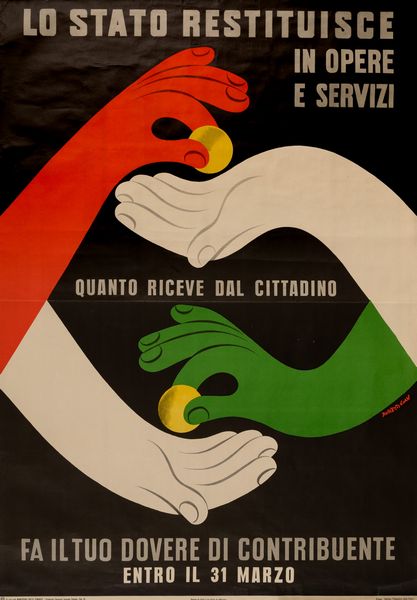 Gian Rossetti : Lo Stato Restituisce in Opere e Servizi  - Asta POP Culture e Manifesti d'Epoca - Associazione Nazionale - Case d'Asta italiane