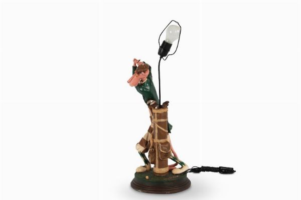 Lampada Pantera Rosa golfista  - Asta POP Culture e Manifesti d'Epoca - Associazione Nazionale - Case d'Asta italiane