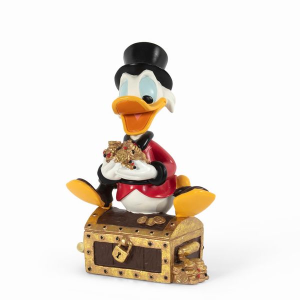 Disney: Statuetta Zio Paperone con forziere  - Asta POP Culture e Manifesti d'Epoca - Associazione Nazionale - Case d'Asta italiane