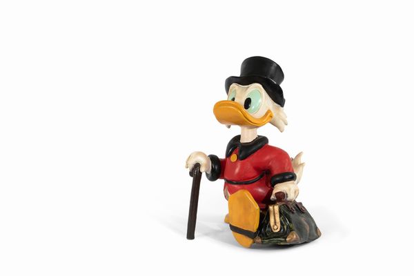 Disney: Statua Paperone con borsa e bastone  - Asta POP Culture e Manifesti d'Epoca - Associazione Nazionale - Case d'Asta italiane