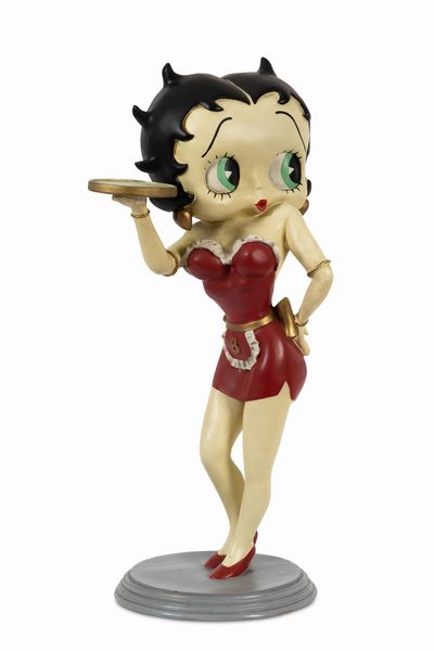 Statua Betty Boop cameriera con vassoio  - Asta POP Culture e Manifesti d'Epoca - Associazione Nazionale - Case d'Asta italiane