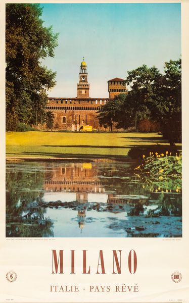 Anonimo : Milano Castello Sforzesco - ENIT  - Asta POP Culture e Manifesti d'Epoca - Associazione Nazionale - Case d'Asta italiane