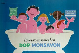 Raymond Savignac : Dop Monsavon  - Asta POP Culture e Manifesti d'Epoca - Associazione Nazionale - Case d'Asta italiane