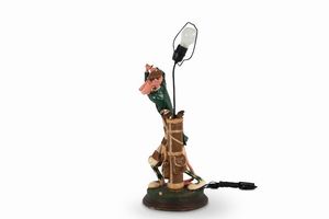 Lampada Pantera Rosa golfista  - Asta POP Culture e Manifesti d'Epoca - Associazione Nazionale - Case d'Asta italiane