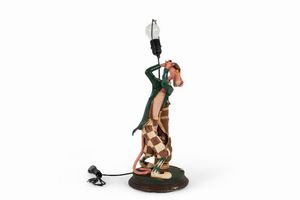 Lampada Pantera Rosa golfista  - Asta POP Culture e Manifesti d'Epoca - Associazione Nazionale - Case d'Asta italiane