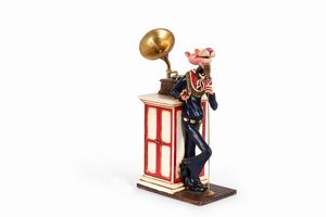 Statua Pantera Rosa cantante con grammofono  - Asta POP Culture e Manifesti d'Epoca - Associazione Nazionale - Case d'Asta italiane