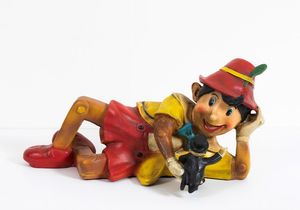 Disney: Statua Pinocchio con grillo parlante  - Asta POP Culture e Manifesti d'Epoca - Associazione Nazionale - Case d'Asta italiane