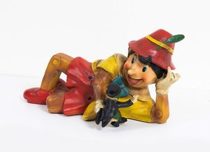 Disney: Statua Pinocchio con grillo parlante  - Asta POP Culture e Manifesti d'Epoca - Associazione Nazionale - Case d'Asta italiane
