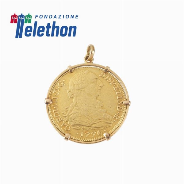 PENDENTE CON MONETA  - Asta Gioielli - Associazione Nazionale - Case d'Asta italiane