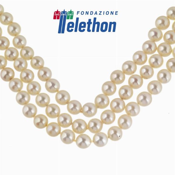 COLLANA DI PERLE CON RUBINI E DIAMANTI  - Asta Gioielli - Associazione Nazionale - Case d'Asta italiane