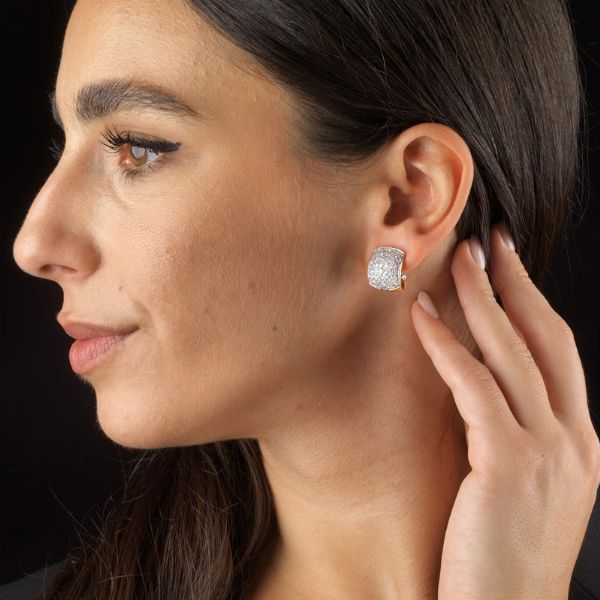 PAIO DI ORECCHINI CON DIAMANTI  - Asta Gioielli - Associazione Nazionale - Case d'Asta italiane