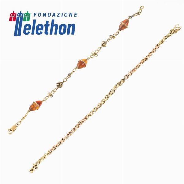 DUE BRACCIALI A CATENA  - Asta Gioielli - Associazione Nazionale - Case d'Asta italiane