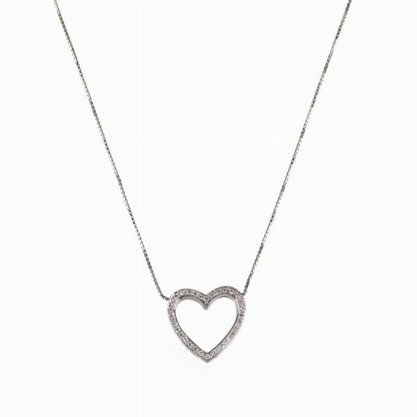 COLLANA CON PENDENTE A CUORE  - Asta Gioielli - Associazione Nazionale - Case d'Asta italiane