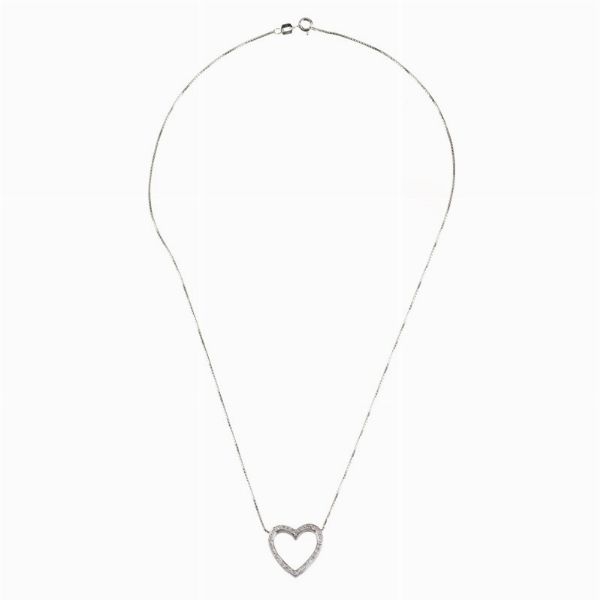 COLLANA CON PENDENTE A CUORE  - Asta Gioielli - Associazione Nazionale - Case d'Asta italiane