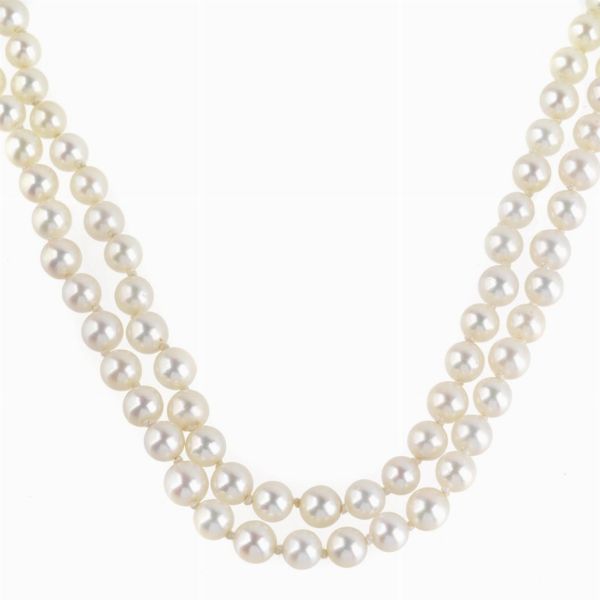 COLLANA DI PERLE CON RUBINI E DIAMANTI  - Asta Gioielli - Associazione Nazionale - Case d'Asta italiane