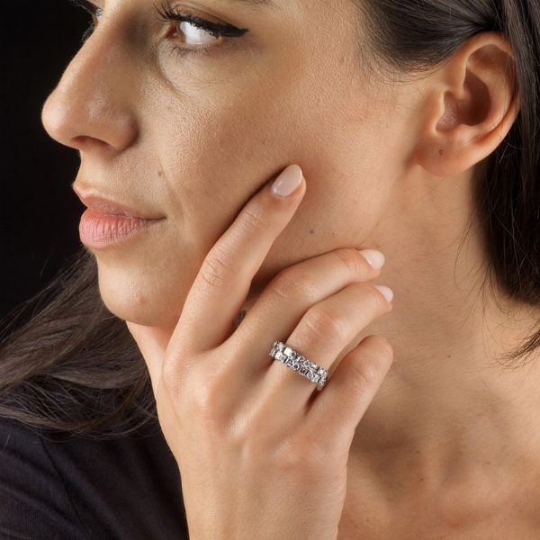 ANELLO VERETTA CON DIAMANTI  - Asta Gioielli - Associazione Nazionale - Case d'Asta italiane