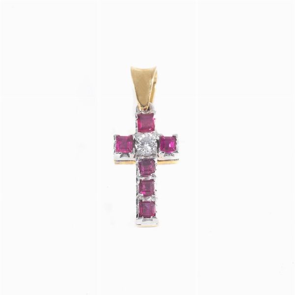 DUE PENDENTI A FORMA DI CROCE  - Asta Gioielli - Associazione Nazionale - Case d'Asta italiane