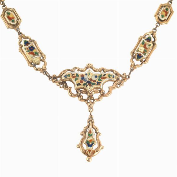 COLLANA CON SMALTI POLICROMI  - Asta Gioielli - Associazione Nazionale - Case d'Asta italiane
