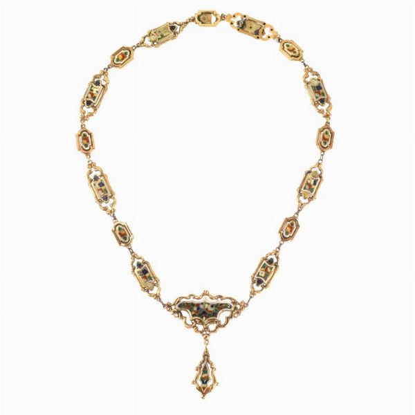 COLLANA CON SMALTI POLICROMI  - Asta Gioielli - Associazione Nazionale - Case d'Asta italiane