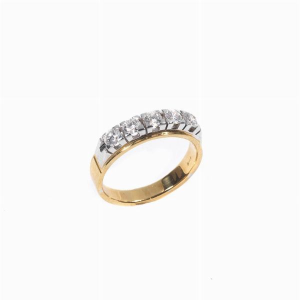 ANELLO RIVIERA CON DIAMANTI  - Asta Gioielli - Associazione Nazionale - Case d'Asta italiane