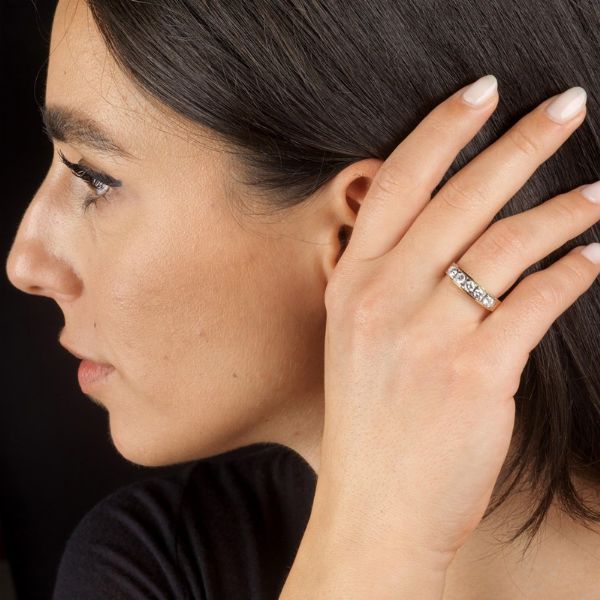 ANELLO RIVIERA CON DIAMANTI  - Asta Gioielli - Associazione Nazionale - Case d'Asta italiane