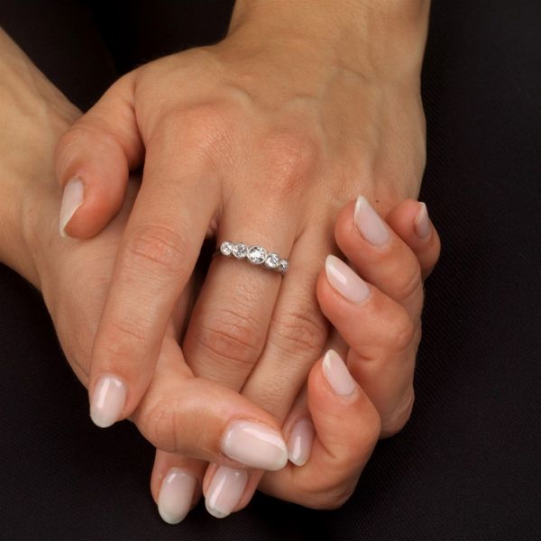 ANELLO RIVIERA CON DIAMANTI  - Asta Gioielli - Associazione Nazionale - Case d'Asta italiane