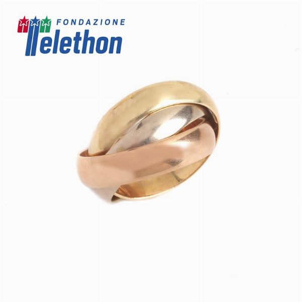 ANELLO A TRE FEDI INTRECCIATE  - Asta Gioielli - Associazione Nazionale - Case d'Asta italiane