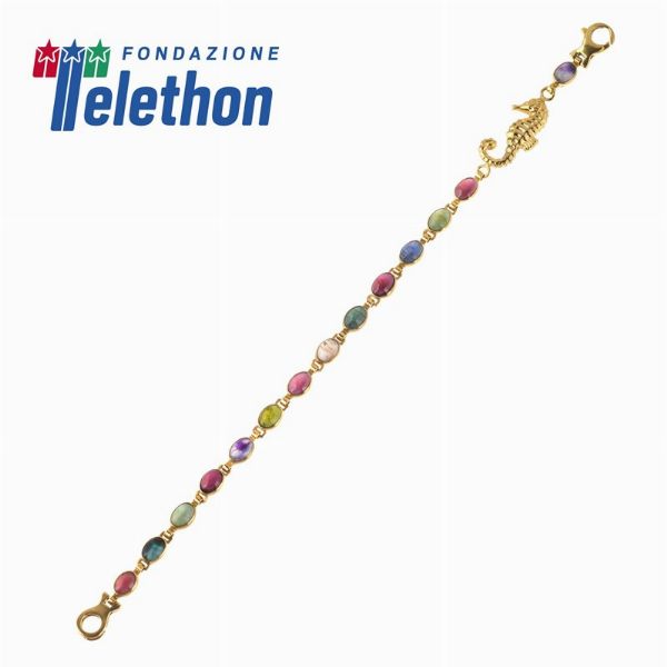BRACCIALE CON PIETRE SEMIPREZIOSE  - Asta Gioielli - Associazione Nazionale - Case d'Asta italiane