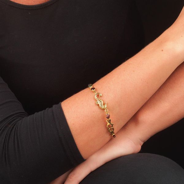 BRACCIALE CON PIETRE SEMIPREZIOSE  - Asta Gioielli - Associazione Nazionale - Case d'Asta italiane