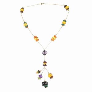 LUNGA COLLANA CON PIETRE SEMIPREZIOSE  - Asta Gioielli - Associazione Nazionale - Case d'Asta italiane