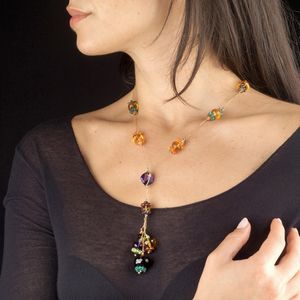 LUNGA COLLANA CON PIETRE SEMIPREZIOSE  - Asta Gioielli - Associazione Nazionale - Case d'Asta italiane