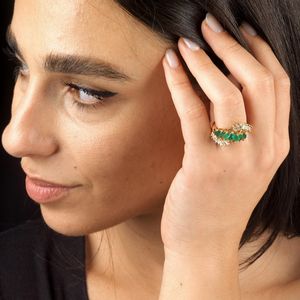 ANELLO CON SMERALDI E DIAMANTI  - Asta Gioielli - Associazione Nazionale - Case d'Asta italiane