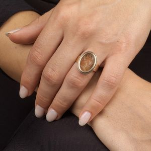 ANELLO CON CORNIOLA INCISA  - Asta Gioielli - Associazione Nazionale - Case d'Asta italiane