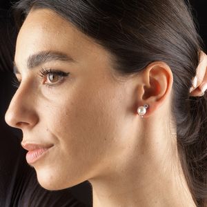 PAIO DI ORECCHINI CON PERLE E DIAMANTI  - Asta Gioielli - Associazione Nazionale - Case d'Asta italiane