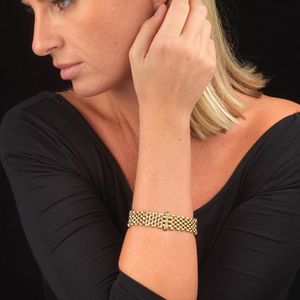 BRACCIALE A MAGLIA TESSITA  - Asta Gioielli - Associazione Nazionale - Case d'Asta italiane