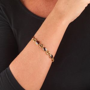 BRACCIALE A CATENA CON GRANATI  - Asta Gioielli - Associazione Nazionale - Case d'Asta italiane