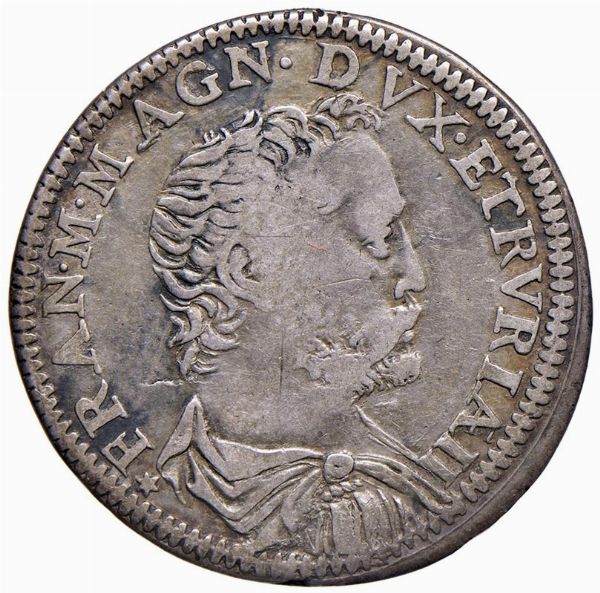 FIRENZE. FRANCESCO I DE&rsquo; MEDICI (1574-1587) TESTONE 1577  - Asta Medaglie napoleoniche, monete toscane di grande modulo. Aurea: monete e medaglie d'oro - Associazione Nazionale - Case d'Asta italiane