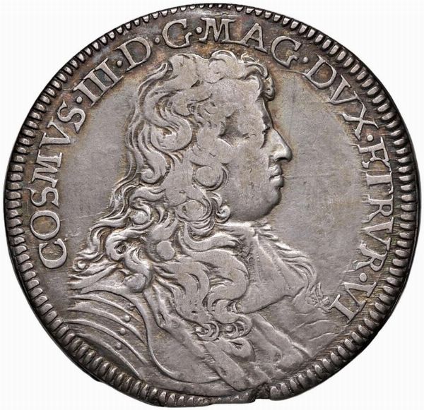 FIRENZE. COSIMO III DE&rsquo; MEDICI (1670-1723) MEZZA PIASTRA 1676  - Asta Medaglie napoleoniche, monete toscane di grande modulo. Aurea: monete e medaglie d'oro - Associazione Nazionale - Case d'Asta italiane