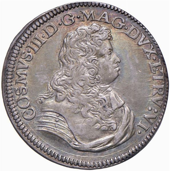 FIRENZE. COSIMO III DE&rsquo; MEDICI (1670-1723) TESTONE 1676  - Asta Medaglie napoleoniche, monete toscane di grande modulo. Aurea: monete e medaglie d'oro - Associazione Nazionale - Case d'Asta italiane