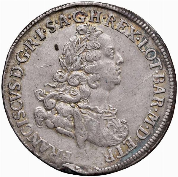 FIRENZE. FRANCESCO II DI LORENA (1737-1765) FRANCESCONE 1758  - Asta Medaglie napoleoniche, monete toscane di grande modulo. Aurea: monete e medaglie d'oro - Associazione Nazionale - Case d'Asta italiane