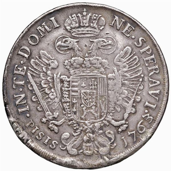 FIRENZE. FRANCESCO II DI LORENA (1737-1765) FRANCESCONE 1763  - Asta Medaglie napoleoniche, monete toscane di grande modulo. Aurea: monete e medaglie d'oro - Associazione Nazionale - Case d'Asta italiane