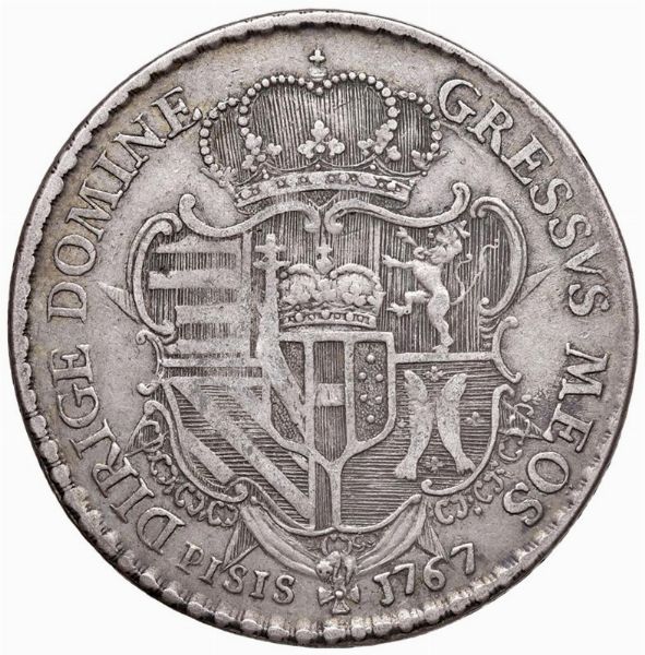 FIRENZE. PIETRO LEOPOLDO DI LORENA (1765-1790) FRANCESCONE 1767  - Asta Medaglie napoleoniche, monete toscane di grande modulo. Aurea: monete e medaglie d'oro - Associazione Nazionale - Case d'Asta italiane