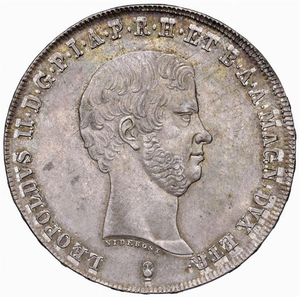FIRENZE. LEOPOLDO II DI LORENA (1824-1859) FRANCESCONE 1846  - Asta Medaglie napoleoniche, monete toscane di grande modulo. Aurea: monete e medaglie d'oro - Associazione Nazionale - Case d'Asta italiane