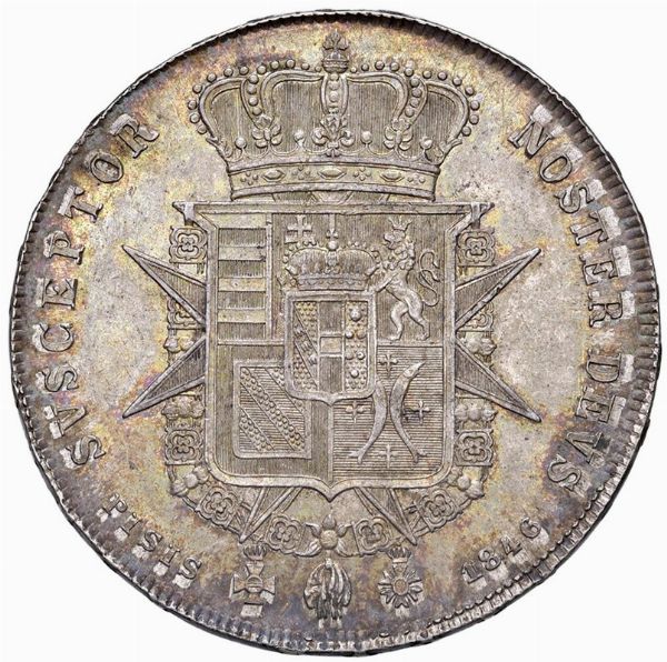 FIRENZE. LEOPOLDO II DI LORENA (1824-1859) FRANCESCONE 1846  - Asta Medaglie napoleoniche, monete toscane di grande modulo. Aurea: monete e medaglie d'oro - Associazione Nazionale - Case d'Asta italiane