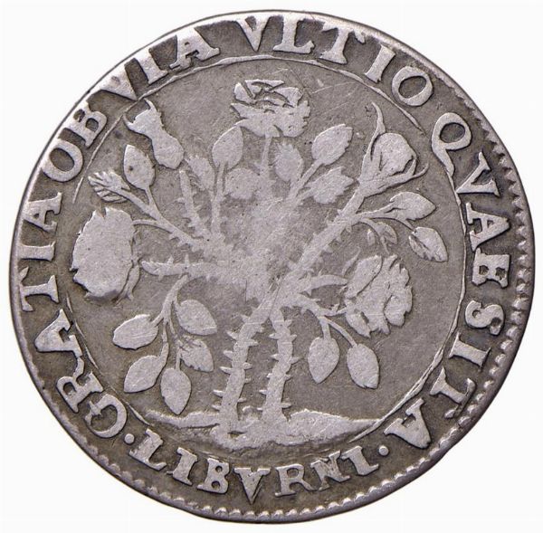 LIVORNO. FERDINANDO II DE&rsquo; MEDICI (1621-1670) QUARTO DI PEZZA DELLA ROSA 1665  - Asta Medaglie napoleoniche, monete toscane di grande modulo. Aurea: monete e medaglie d'oro - Associazione Nazionale - Case d'Asta italiane